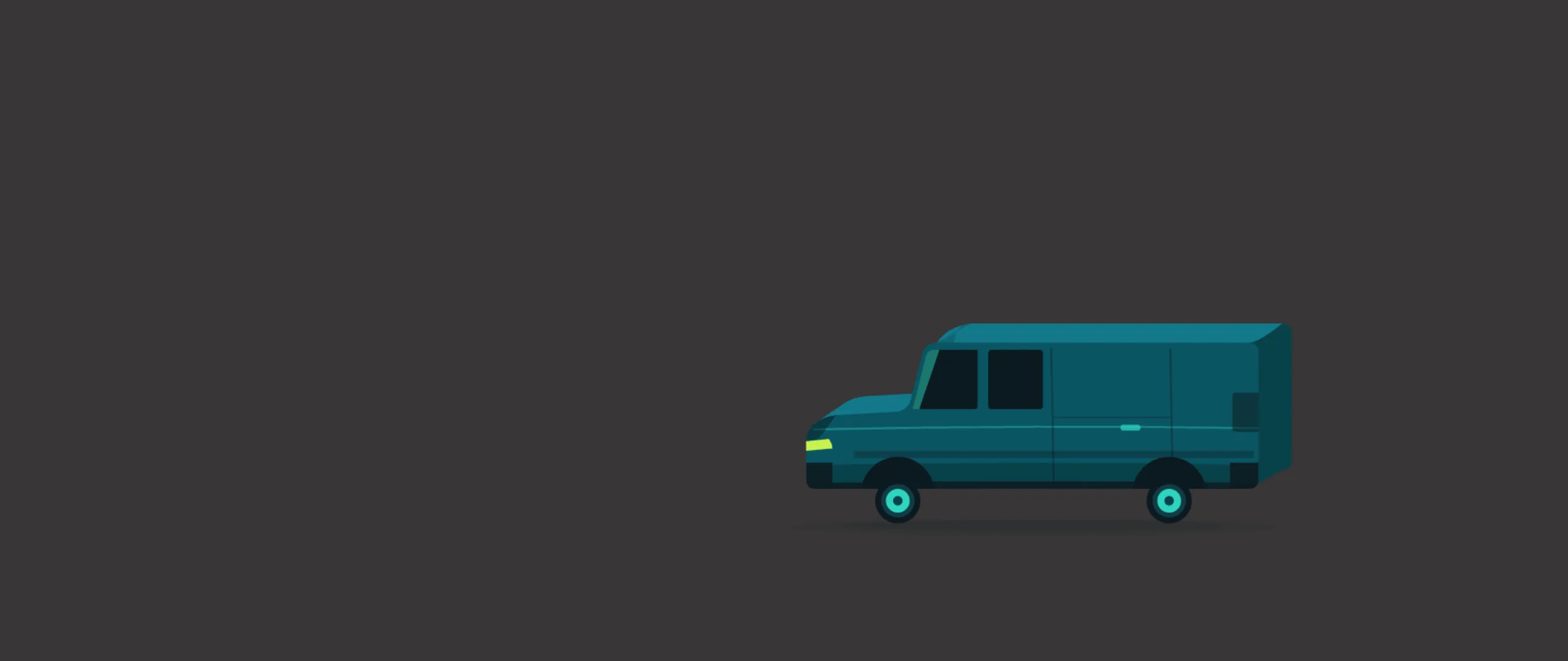 Illustration of a small courier van in side profile